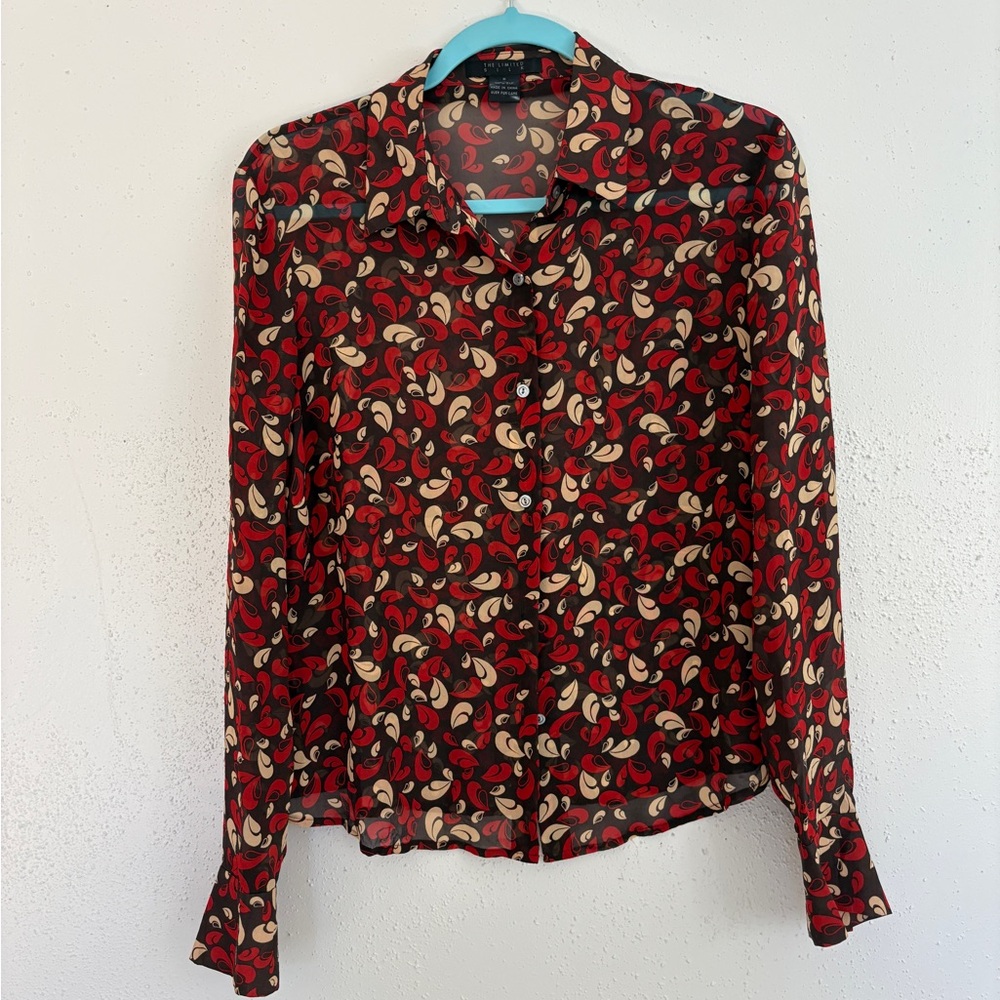 100% Silk Patterned Blouse